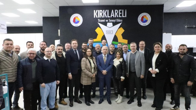 Kırklareli Valisi Uğur Turan, Kırklareli Ticaret ve Sanayi Odası’na İadeiziyarette Bulundu